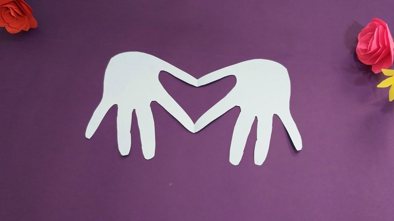 paper hand:Create A Heart-Shaped Hand From Paper - YouTube