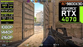 CS2 | 1080P vs 1440P vs 4K | R7 9800X3D + RTX 4070