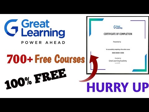 Great Learning | 700+ Courses | Free Certificate 🔥|