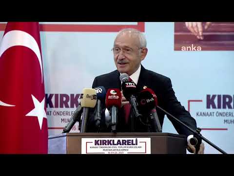 CHP Lideri Kılıçdaroğlu, Kırklareli'nde Muhtarlar ve Kanaat Önderleri Buluşmasında Konuşuyor