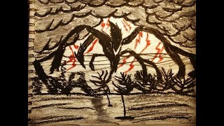 Drawing Stranger Things Shadow Monster Season 3 By Own Artist Youtube