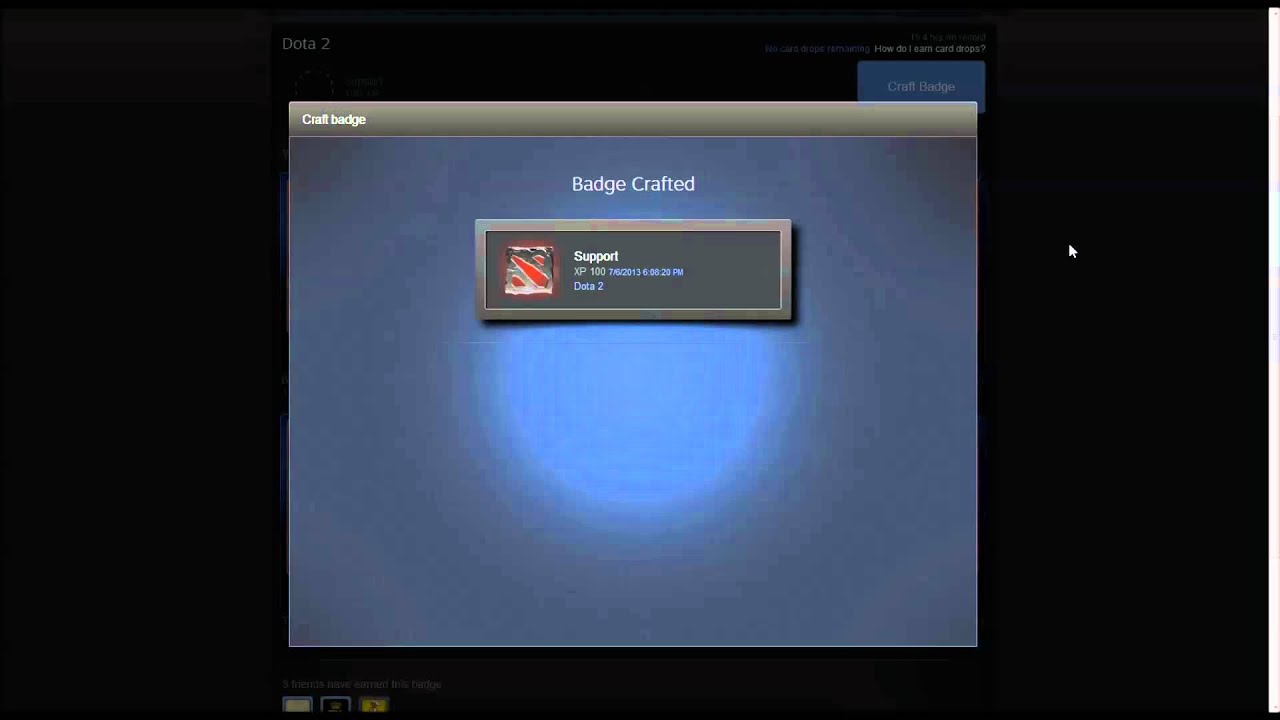 Steam Trading Cards - Dota 2 Badge, And Reaching Steam Level 20!! - Youtube