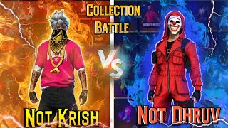 NotKrish vs NotDhruv - Ultimate Collection Battle 🔥|| A pro girl called me noob!😡😤 - Free Fire Max