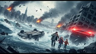 Disaster Simulation: Tsunami floods San Francisco after offshore earthquake
