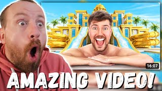 AMAZING VIDEO! MrBeast $1 vs $250,000 Vacation! (FIRST REACTION!) w. Pewdiepie \& Sidemen