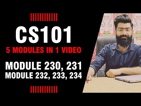 CS101 | Final Topics | Module 230, 231, 232, 233, 234 | SHORT LECTURES | By: Prof. Khaliq Mirza