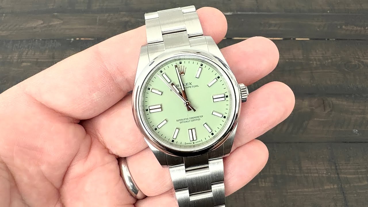 Распаковка часов Rolex Oyster Perpetual 41 “Pistachio” (124300)
