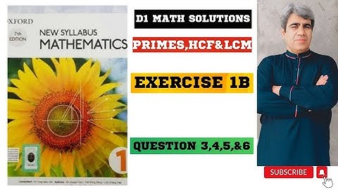 Exercise 1B Question # 3,4,5 & 6 | chapter 1 D1 | study with proftariq