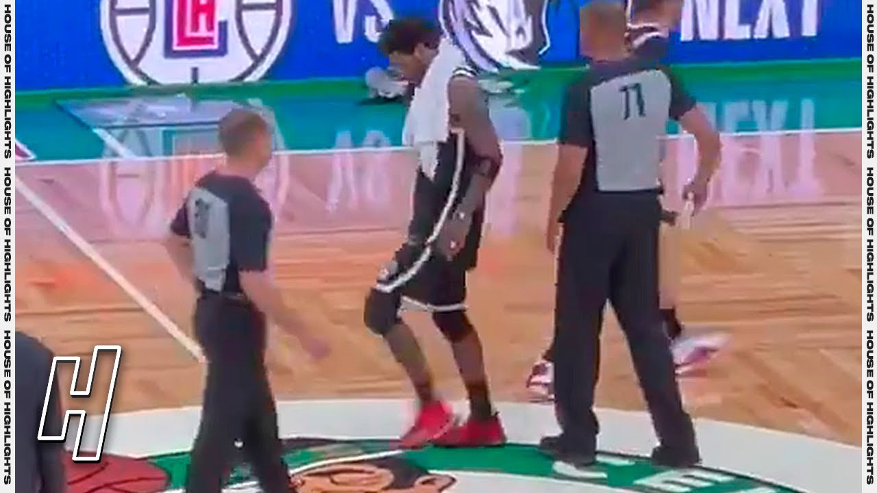 Kyrie Irving Wiped His Shoe On The Celtics Logo After Nets Game 4 Win vs  Celtics - YouTube