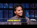 Zazie Beetz Knitted a Hat for Her Cat