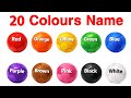 20 Colours Name English and Hindi | Preschool Color Learning 🎨👶 JOJO WALA COLOUR