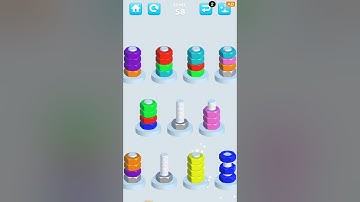 Nuts Sort Level 58 #gameplay #nutssort #puzzlegame