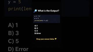 Drop your answer below 👇✉️ #pythonanddjangofullstackwebdeveloper #code #python #coding #devloper