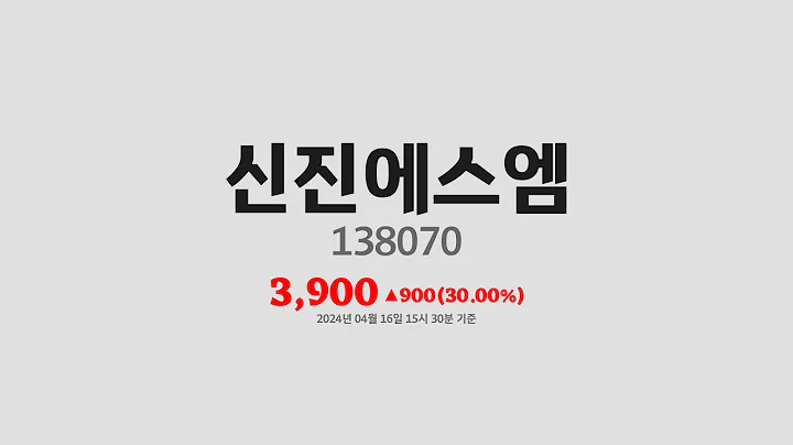 신진에스엠주가분석(138070) 2024년 04월 16일기준