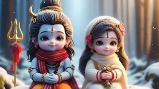 karpura gauram karunavataram song on cute shiva parvathi #god #cute #song #lord #lordshiva #status