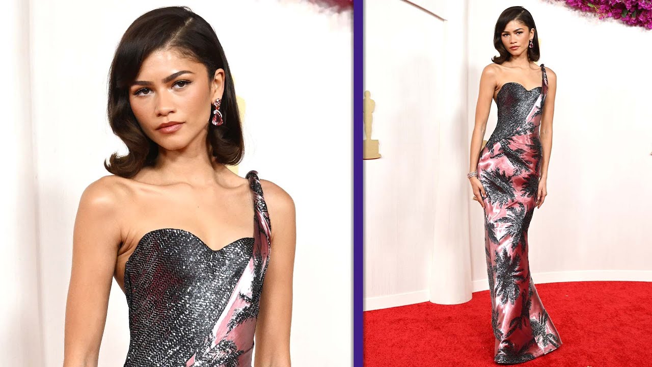 Zendaya Stuns in Metallic Pink Corset Dress at the 2024 Oscars