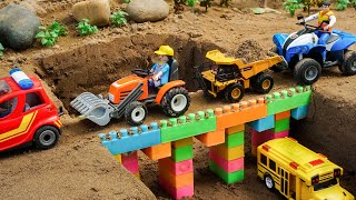 Build bridges for trucks, excavator and toy cars