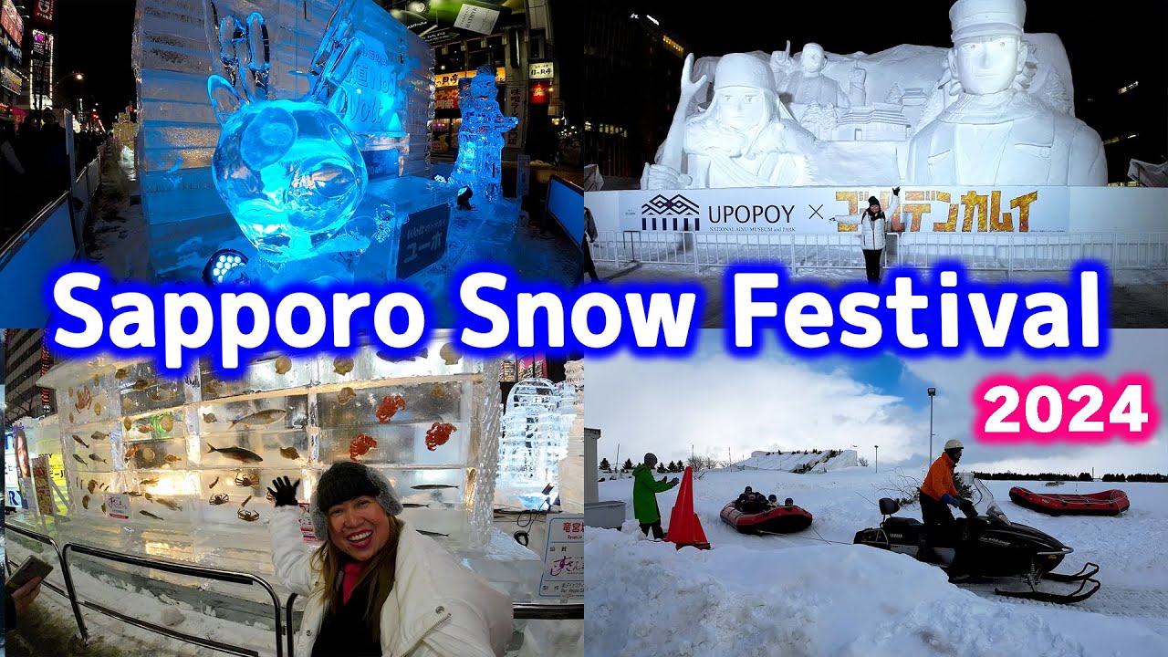 ハイキュー!! Sapporo  Festival 2024 Haikyū-themed snow sculpture and merch booth at the 2024 Sapporo