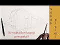 iki noktadan Kaçışlı Perspektif #9 | karakalem | perspective drawing pencil