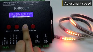 How to control K8000C with digital strip light.