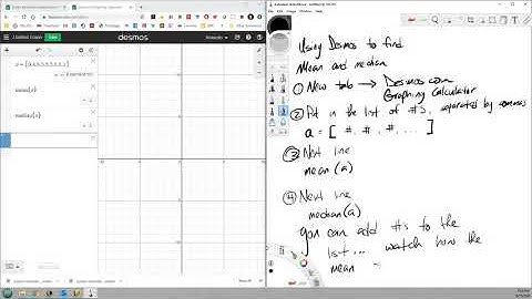 Mean and Median in Desmos