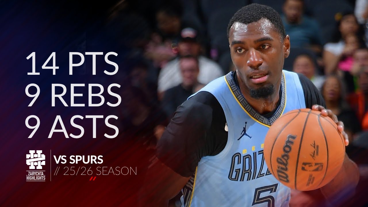 Винс Уильямс-младший, 14 очков, 9 подборов, 9 передач против «Сперс», сезон 25/26