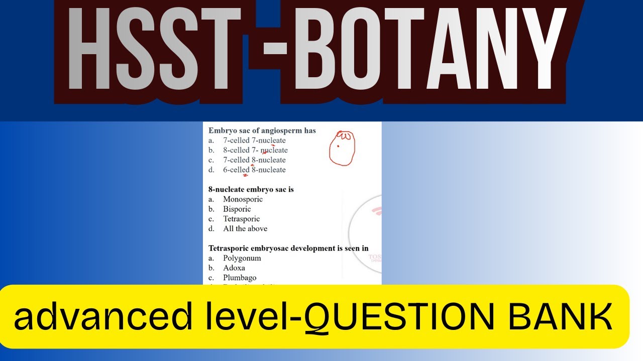 HSST botany advance topics-hsst botany 2026 - YouTube
