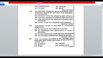 Geometric design and planning(question paper questions-Highway engineering