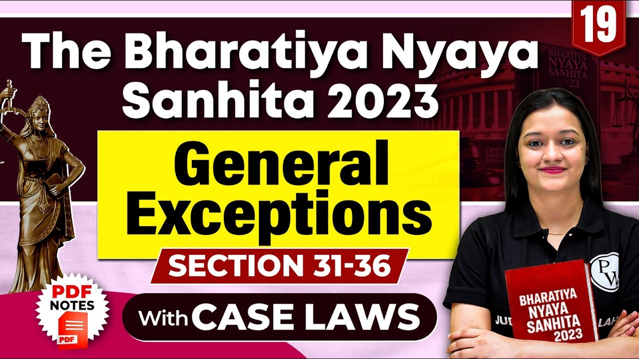 General Exceptions (Section 31-36)| BNS L-19 | Bharatiya Nyaya… — Transcript