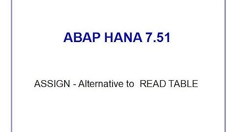 SAP ABAP HANA 7.51 Alternative to  READ TABLE