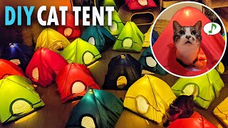 DIY tent village | How to Make a Cat Tent using a Tshirt
