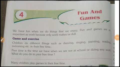Class-2, EVS, lesson-4 fun & games,part-1