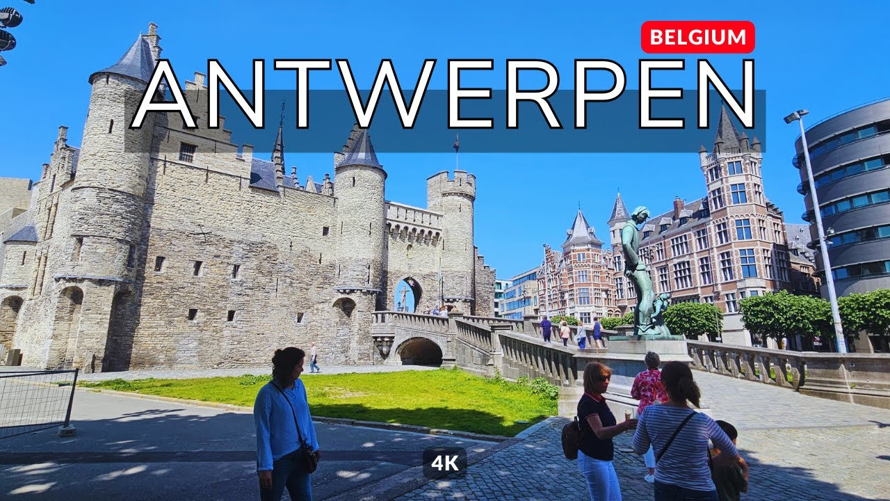 Антверпен, Бельгия 🇧🇪 Удивительная осенняя прогулка по городу - 4k 60fps - Пешеходная экскурсия 2023