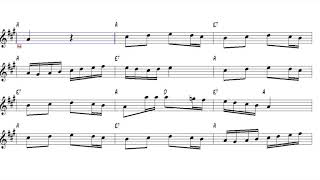 Nota Akor Eşlik - Darıldın Mı Cicim Bana - C Instruments (La)