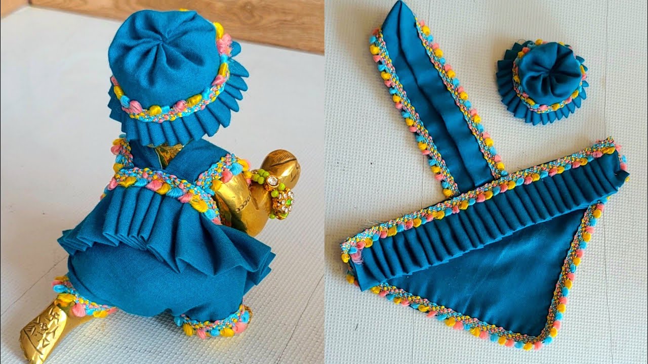 Laddugopal ki nappy vali dress/how to make laddugopal  new cotton dress/kanaji ki summer vali dress