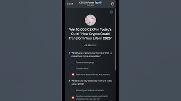 CEX.IO | daily quiz answers Task - “How Crypto Could Transform Your Life in 2025”