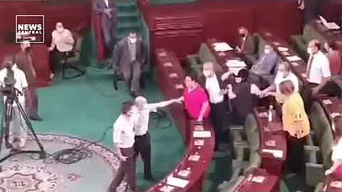 WATCH: Tunisian Member of Parliament Attacks Colle...