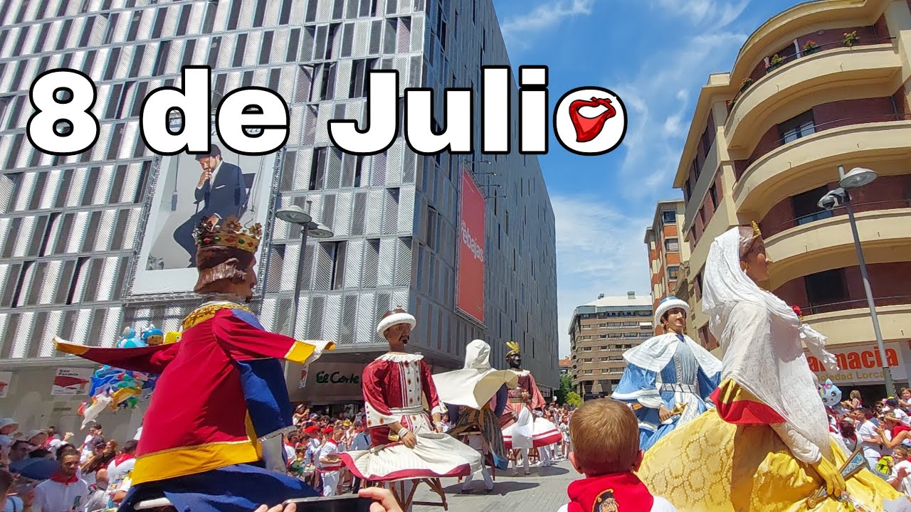 Gigantes de Pamplona el 8 de Julio de 2023. San Fermín. Iruñeko erraldoiak, uztailak 8.