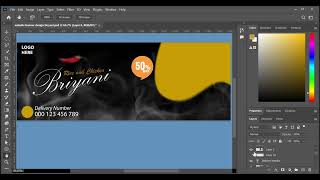 Website biryani banner design tutorial in Photoshop #BannerDesign #WebDesign #Biryani#viralvideo 
