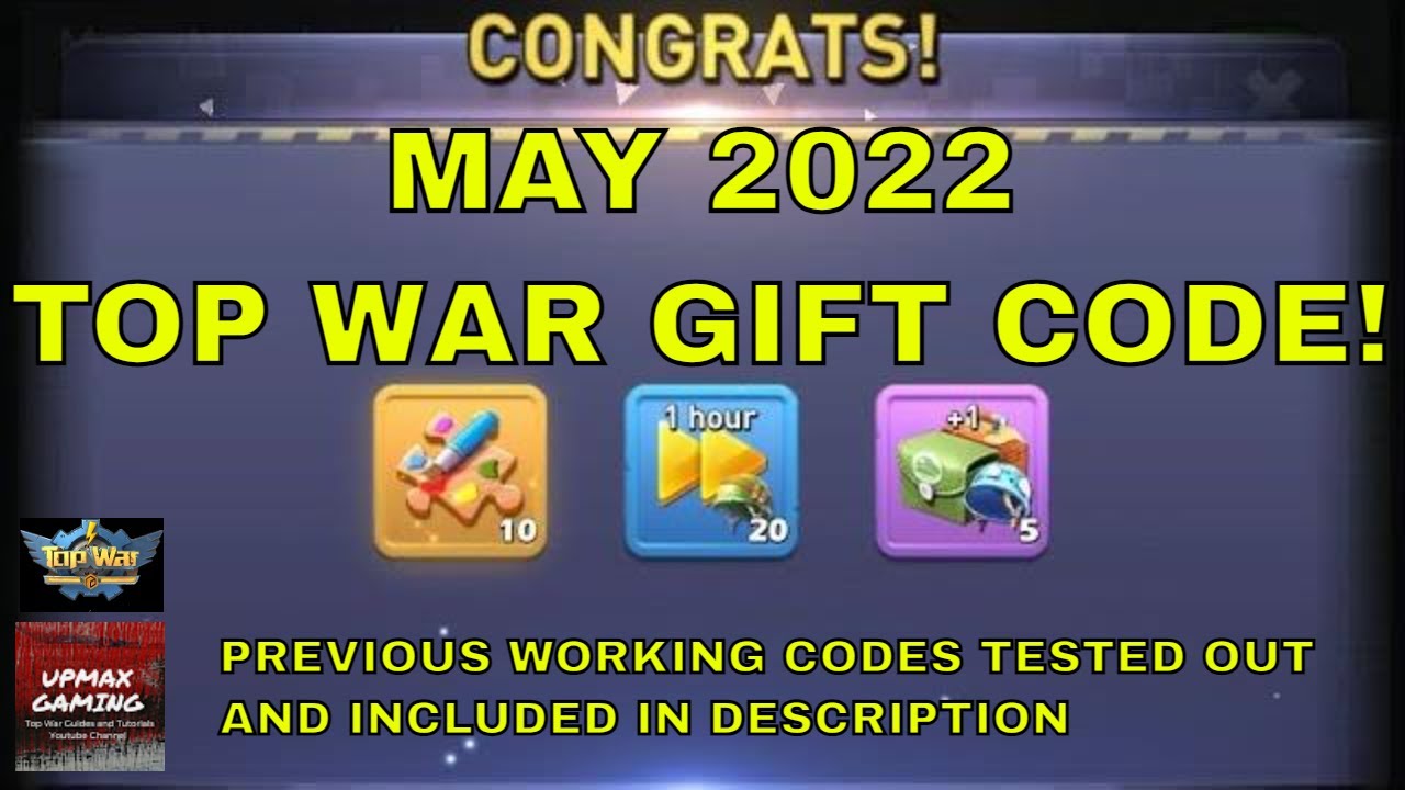 Top War A NEW GIFT CODE FOR MAY 2022 YouTube
