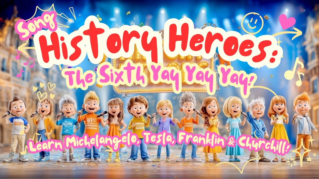 🎨⚡ History Heroes: The Sixth Yay Yay Yay! | Fun History of the United States & World Heroes Song🇺🇸🗣️