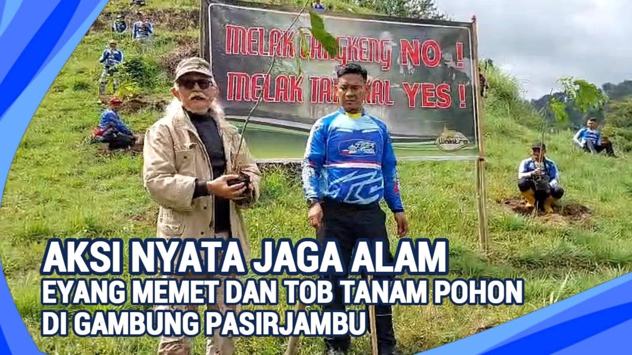 Penggiat Lingkungan Eyang Memet Bersama TOB Gelar Aksi Tanam Pohon di Kawasan Gambung
