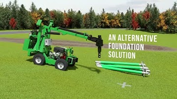 Techno Metal Post 3D Animation | Using helical piles for your residential projects!