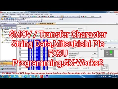 $MOV / Transfer Character String Data, Mitsubishi Plc FX3U Programming,GX-Works2