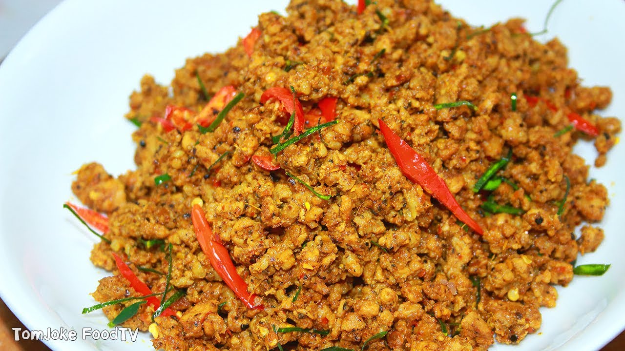Thai Dry Meat Curry (Khua Kling Moo) - คั่วกลิ้งหมู - YouTube