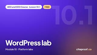 WordPress lab: robots.txt, llms.txt and structured data with Yoast SEO | AEO and GEO Course 10.1
