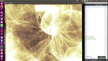 Golden particle cloud made with openFrameworks