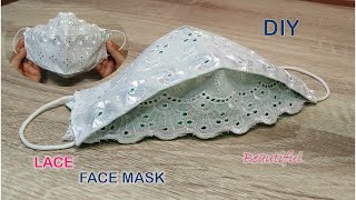 Face Mask-New Style Diy Beautiful 3D Mask | Lace Face Mask Tutorial | Sewing Tutorial | Aunna Craft