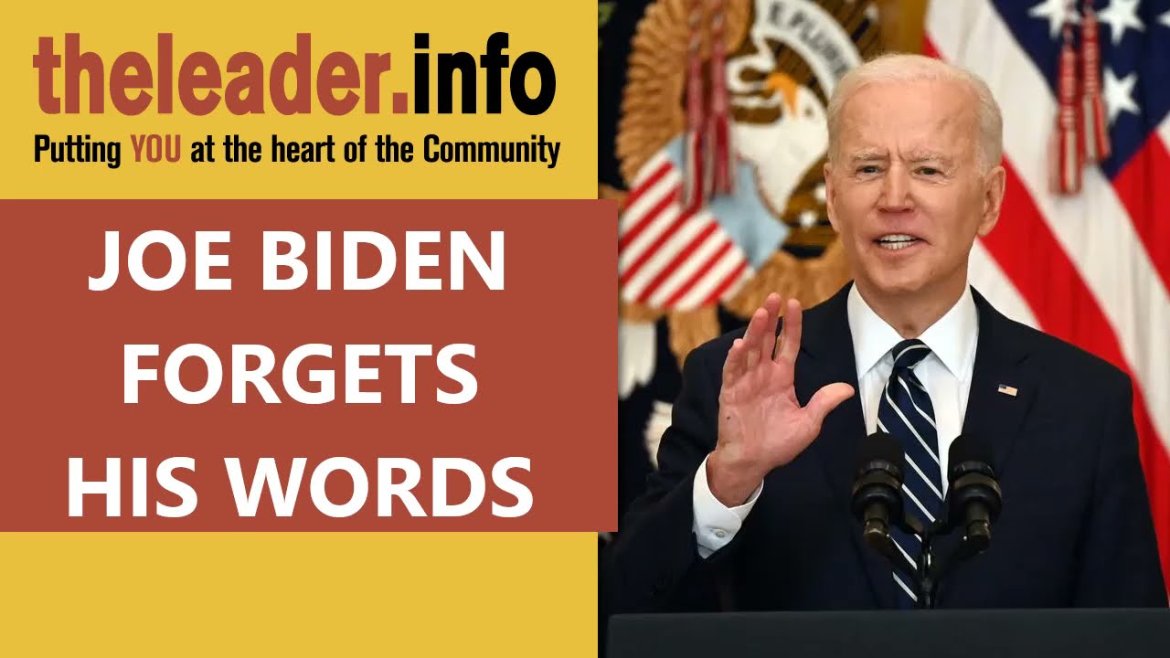 Joe Biden forgets his words in his first formal news conference