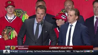 Patrick Kane and Jonathan Toews Announce Blackhawks First Round Draft Pick Henri Jokiharju